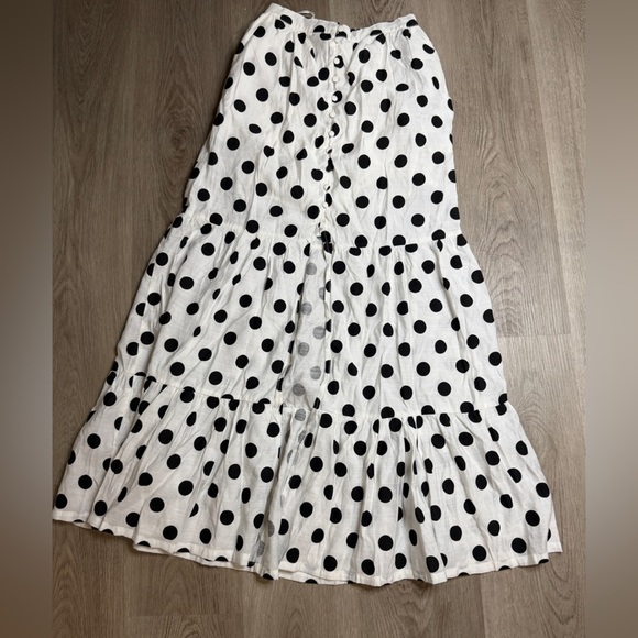 Paper Heart Dresses & Skirts - Elegant Black and White Polka Dot A-Line Skirt
